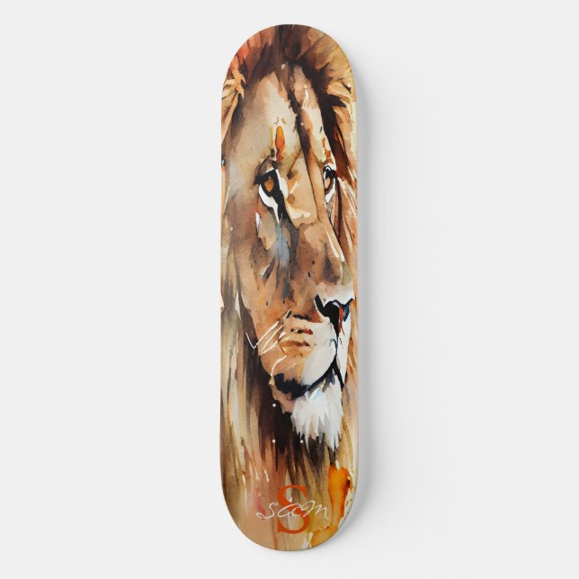 skate Watercolor Ouro Lion King (Frente)