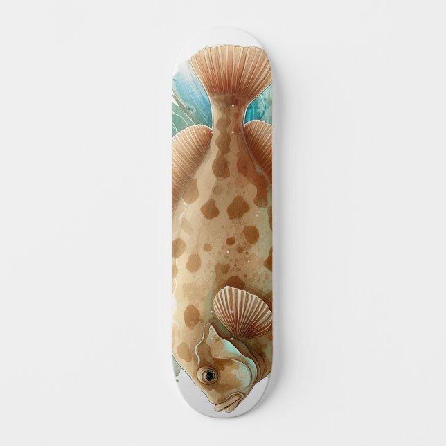 Skate Watercolor Series: Flounder/Flatfish (Frente)