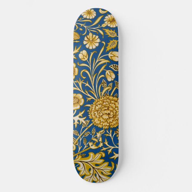 Skate William Morris Cherwell Floral Pattern Blue (Frente)