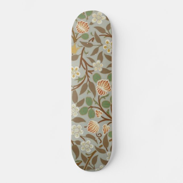 Skate William Morris Clover Flower Art Pattern (Frente)