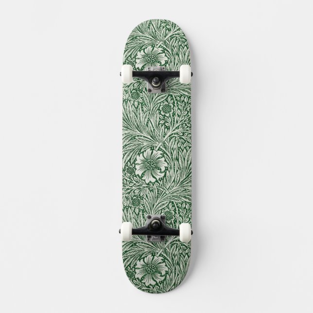 Skate william morris marigold flor verde floral (Frente)