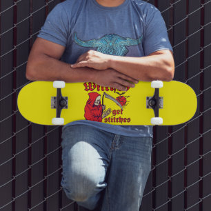 Skate WITCHES TÊM ESTITCHES engraçados assustadores no h