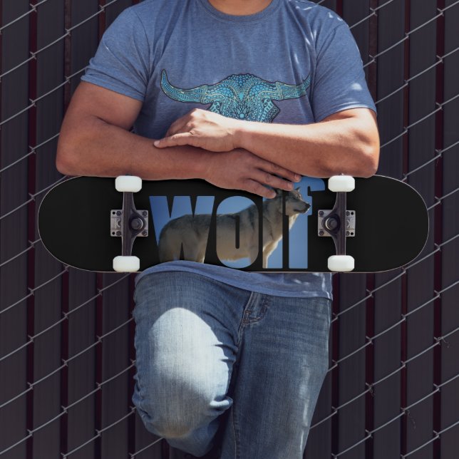 Skate Wolf Animal Simple Blue Sky Photoshop (Ao ar livre 3)