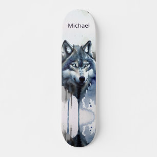 Skate Wolf Head Dusty Blue