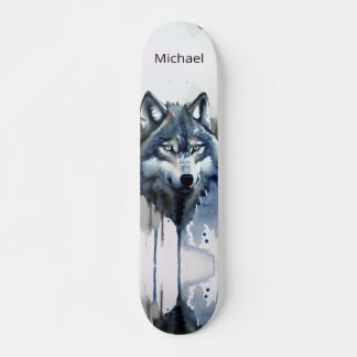 Skate Wolf Head Dusty Blue