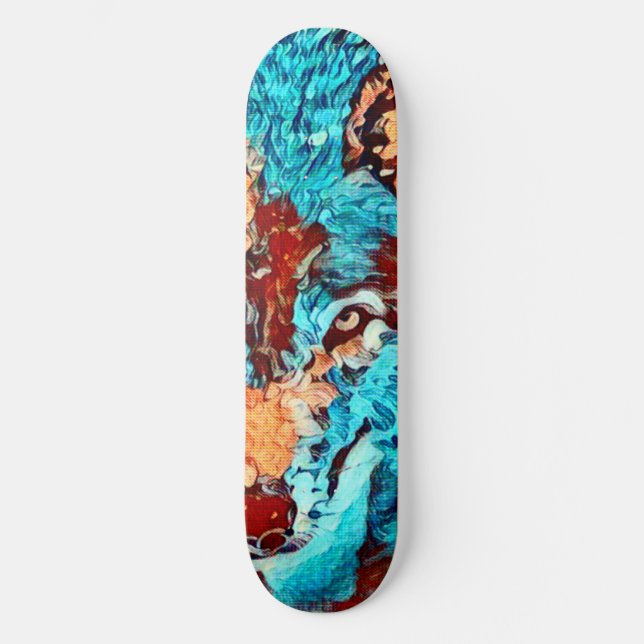 Skate Wolf Van Gogh Element Zero Custom Pro Conselho (Frente)