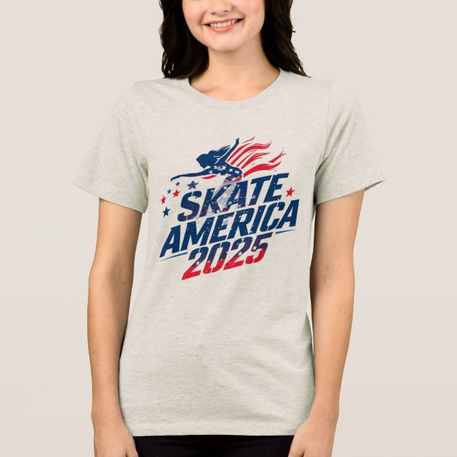 skate womens tshirts ice skater skating sports win (Frente)