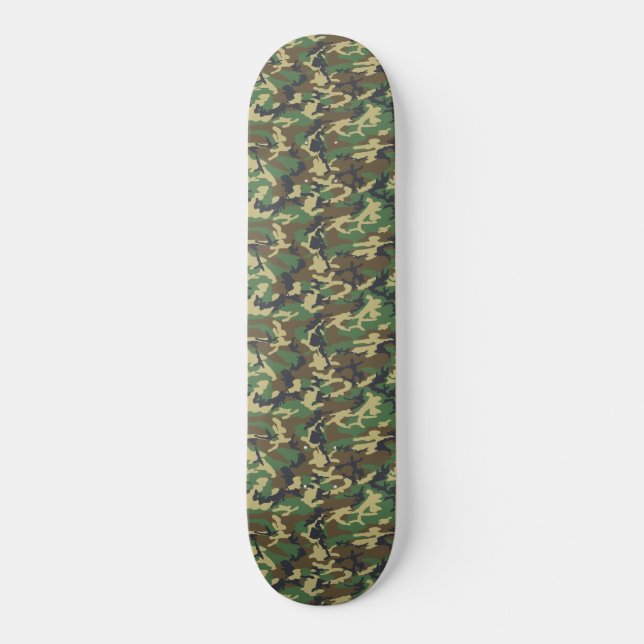 Skate Woodland Militairy Camo Impressão (Frente)