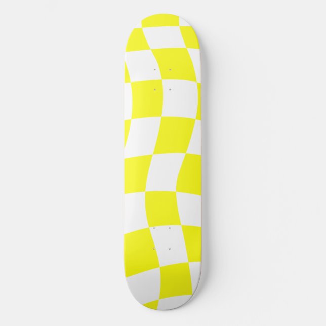 Skate Xadrez Amarelo (Frente)
