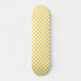 Skate Xadrez amarelo visual clássico