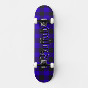 Skate Xadrez Buffalo Preto Azul Real