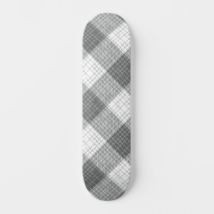 Skate Xadrez cinza e branco xadrezado