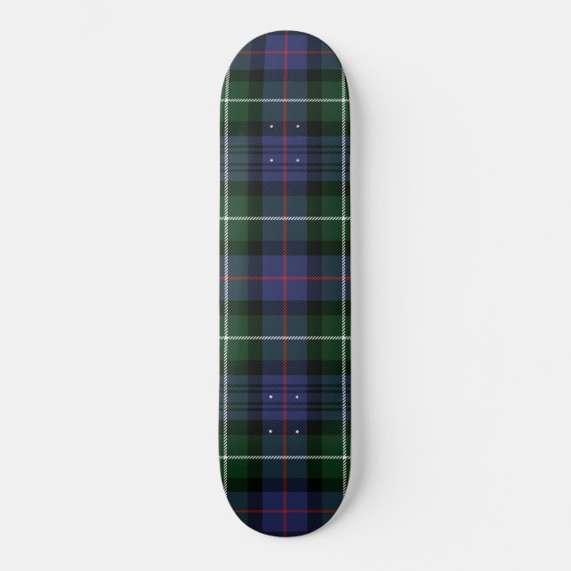 Skate Xadrez Clan MacKenzie Purple Green Check Tartan (Frente)
