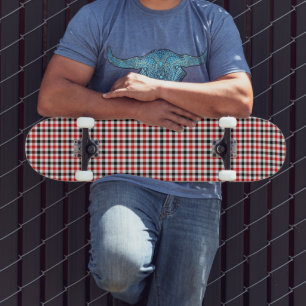 Skate Xadrez Gingham Vermelho Preto e Branco