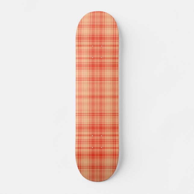 Skate Xadrez laranja (Frente)