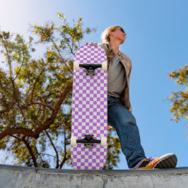 Skate Xadrez magenta visual clássico