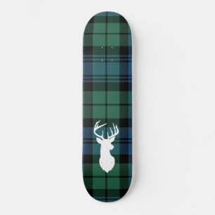 Skate Xadrez personalizada do Tartan Christmas Clan Camp