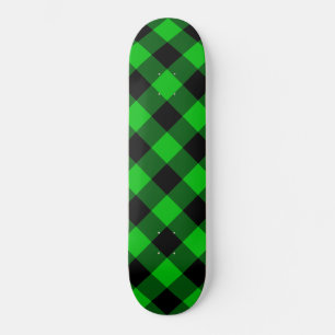 Skate Xadrez Preta e Verde Verificada