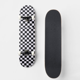 Skate Xadrez Preto e Branco
