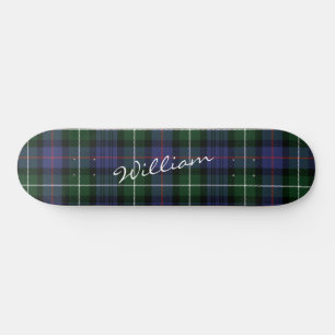 Skate Xadrez Roxo Verde Tartan McKenzie Personalizado