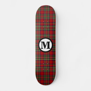 Skate Xadrez Royal Stewart Tartan Monograma Clã Escocês
