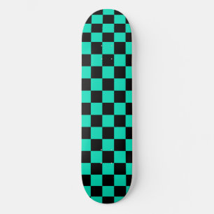 Skate Xadrez Verde Preto Xadrez