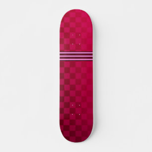 Skate Xadrez Vermelho Desbotado