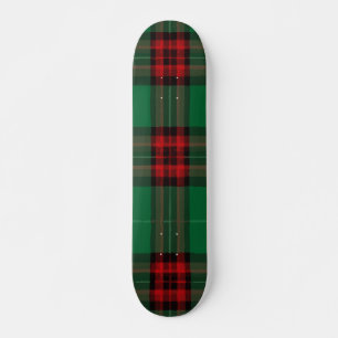 Skate Xadrez Vermelho e Verde Design de Padrão Clássico