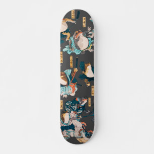 Skate Xilogravura Japonesa de Sapo Kuniyoshi Ukiyo-e