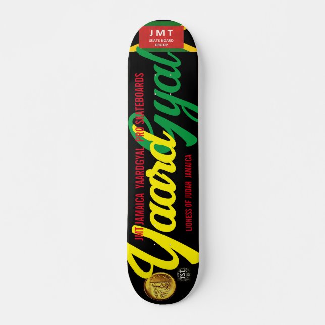 Skate YAARD GYAL JMT JAMAICA 7, 3/4 pol. (Frente)