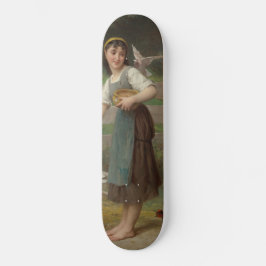 Skate Young Girl Feeding the Doves (por Émile Munier)