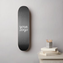 Your Logo & Modern Simple Ombre | Dark Gray