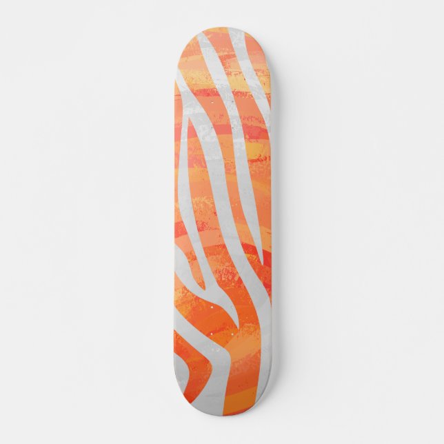 Skate Zebra Orange e Impressão branca (Frente)