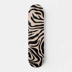 Skate Zebra Stripes Cream Beige Black Wild