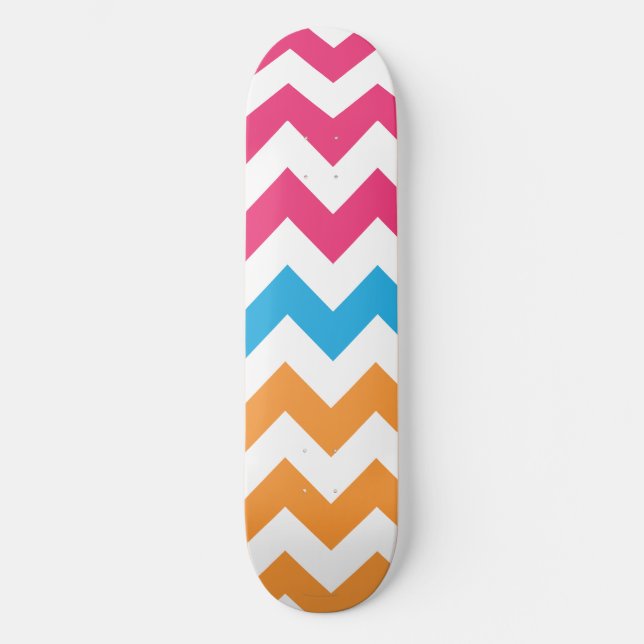 Skate ZigZag Aqua-Orange-Magenta (Frente)