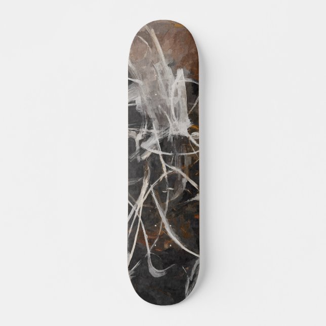 Skateboard Abstrato de Carvão Fumegante (Frente)