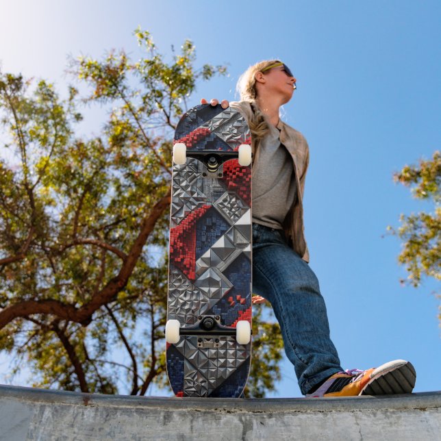 Skateboard Abstrato Geométrico 3D (Ao ar livre 1)