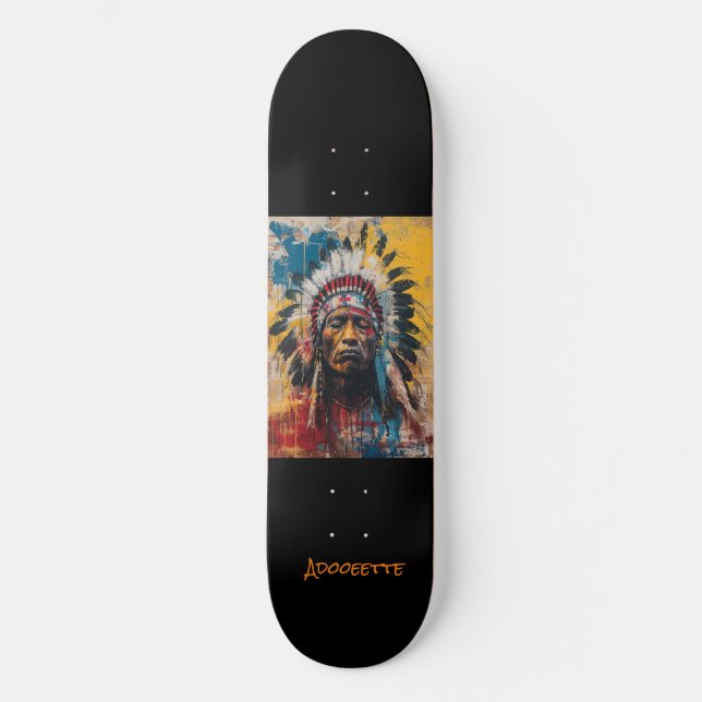 Skateboard Americano Nativo Personalizado (Frente)