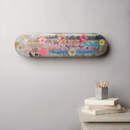 Skateboard áspero nas bordas
