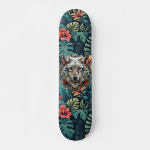 Skateboard Boho Jungle Lobo Branco