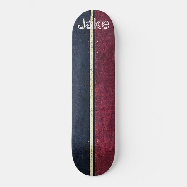 Skateboard Burgundy Black Dourado (Frente)