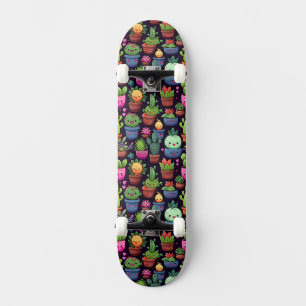 Skateboard Cacto Kawaii