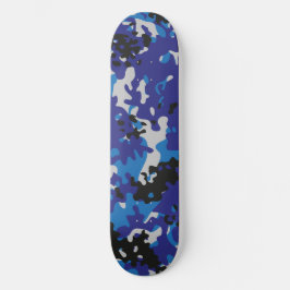 Skateboard Camo Azul Branco Preto