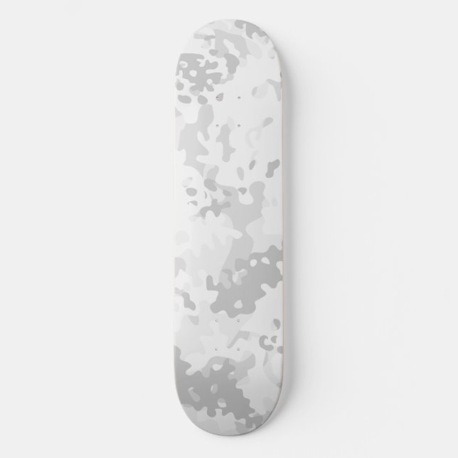 Skateboard Camo Branco Cinza (Frente)