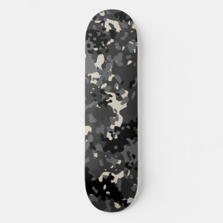 Skateboard Camo Preto Branco Cinza