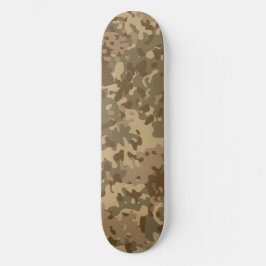Skateboard Camuflado Marrom Bege Verde