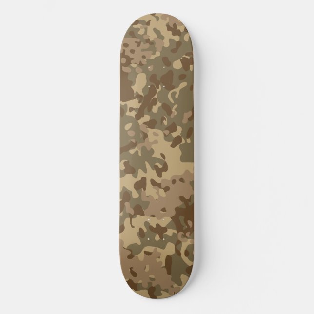 Skateboard Camuflado Marrom Bege Verde (Frente)
