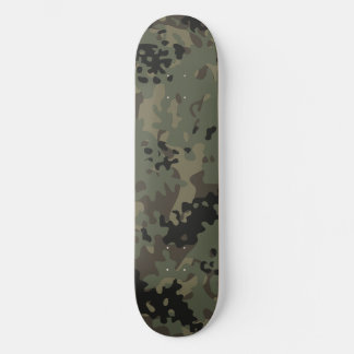 Skateboard Camuflagem Verde Preto Marrom