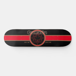 Skateboard Canadá Desde 1867 (Preto)