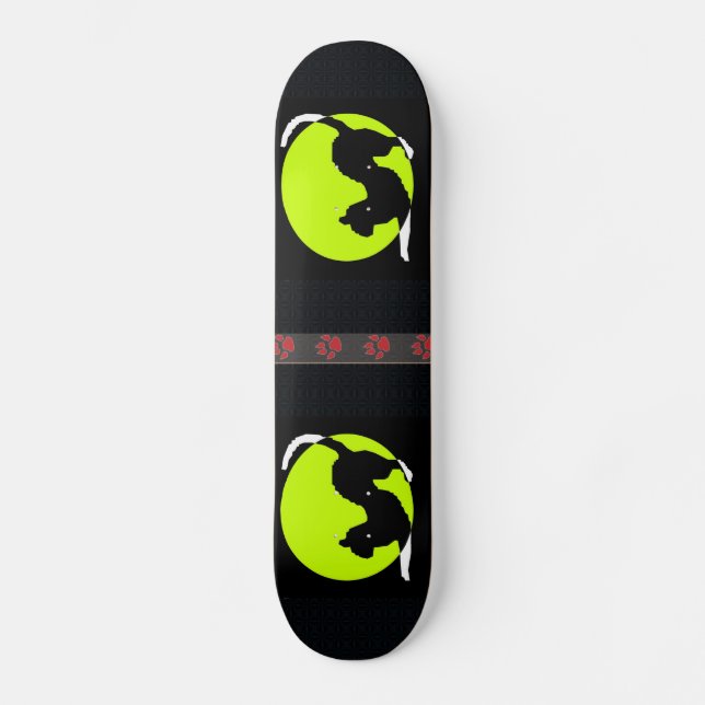 Skateboard Cat Silhouette (Frente)